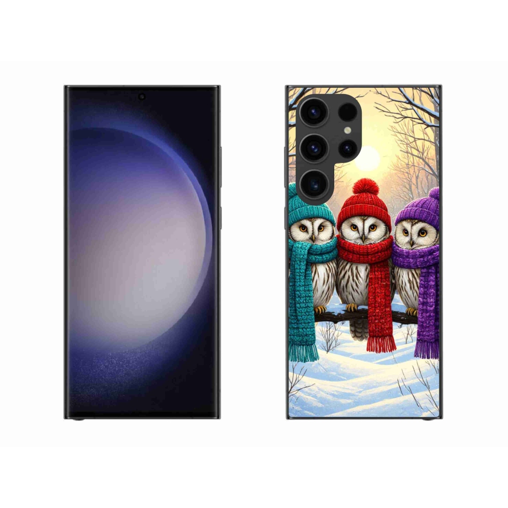 Gél borítás mmCase Samsung Galaxy S23 Ultra 5G - bagoly barátok