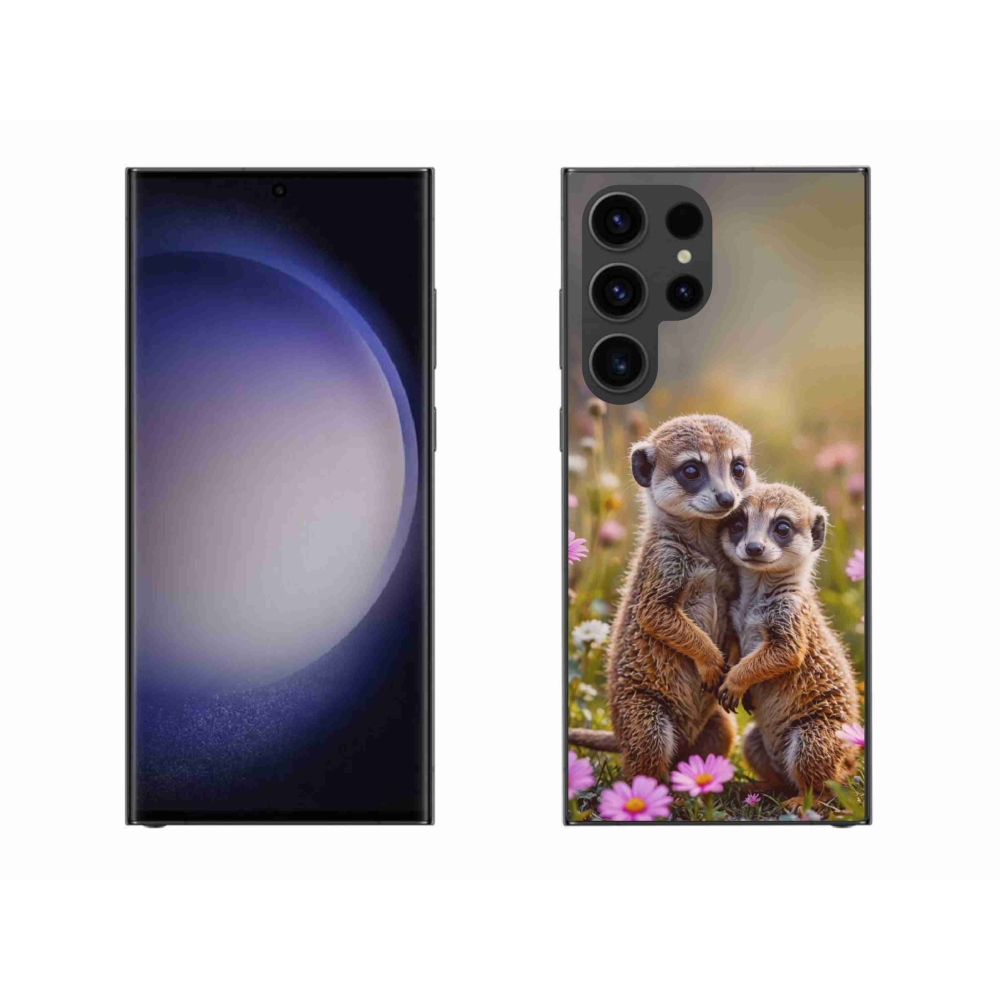 Gél borítás mmCase Samsung Galaxy S23 Ultra 5G - szurikátás duóhoz