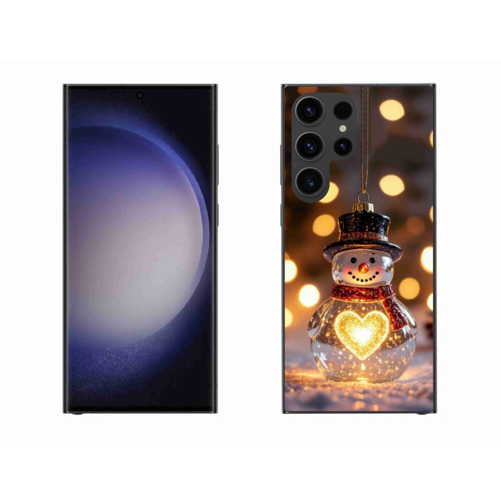 Gél borítás mmCase Samsung Galaxy S23 Ultra 5G - karácsonyi hóemberhez