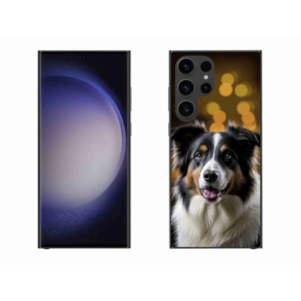 Gél borítás mmCase Samsung Galaxy S23 Ultra 5G - mosolygós ausztrál juhászkutya számára