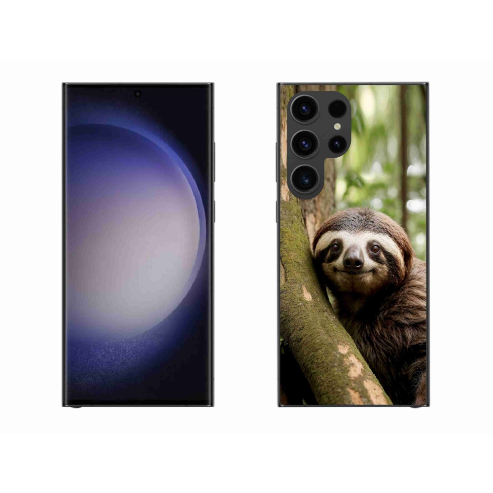 Gél borítás mmCase Samsung Galaxy S23 Ultra 5G - mosolygó lajhárhoz
