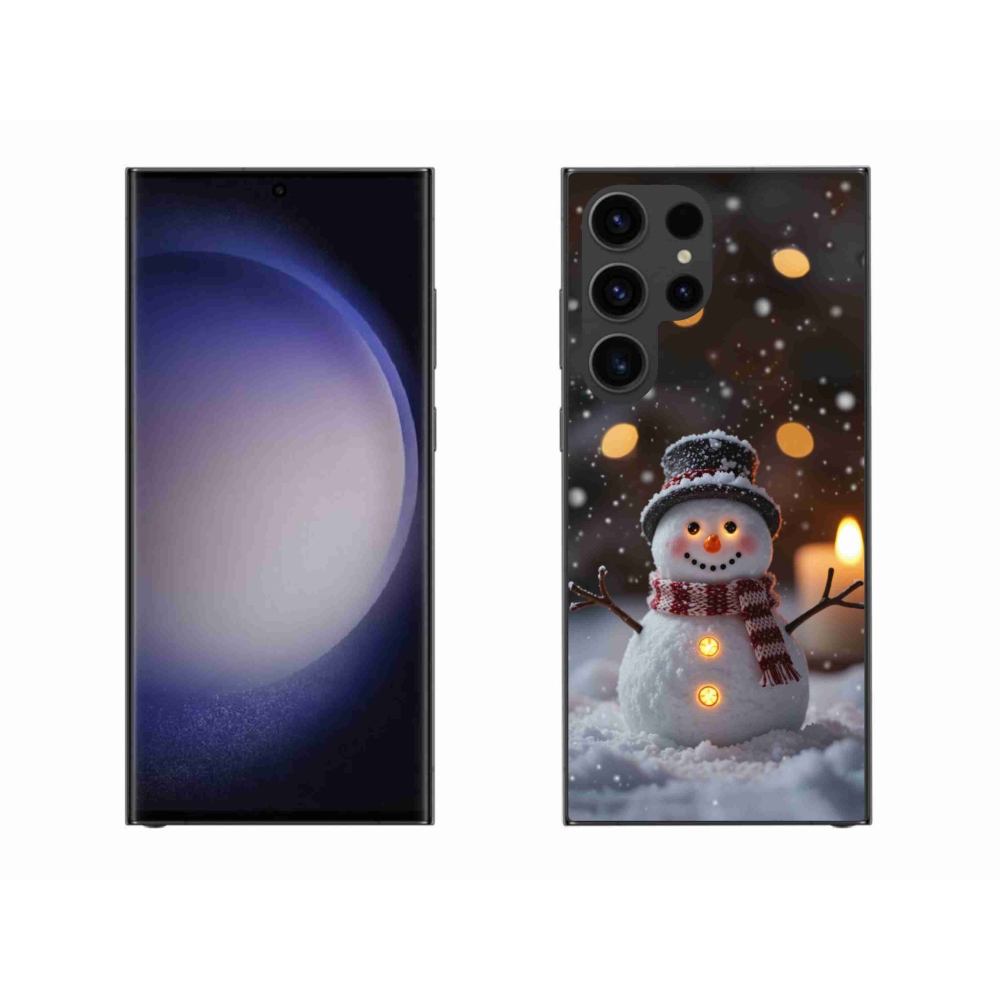 Gél védőhuzat mmCase Samsung Galaxy S23 Ultra 5G - vidám hóemberhez