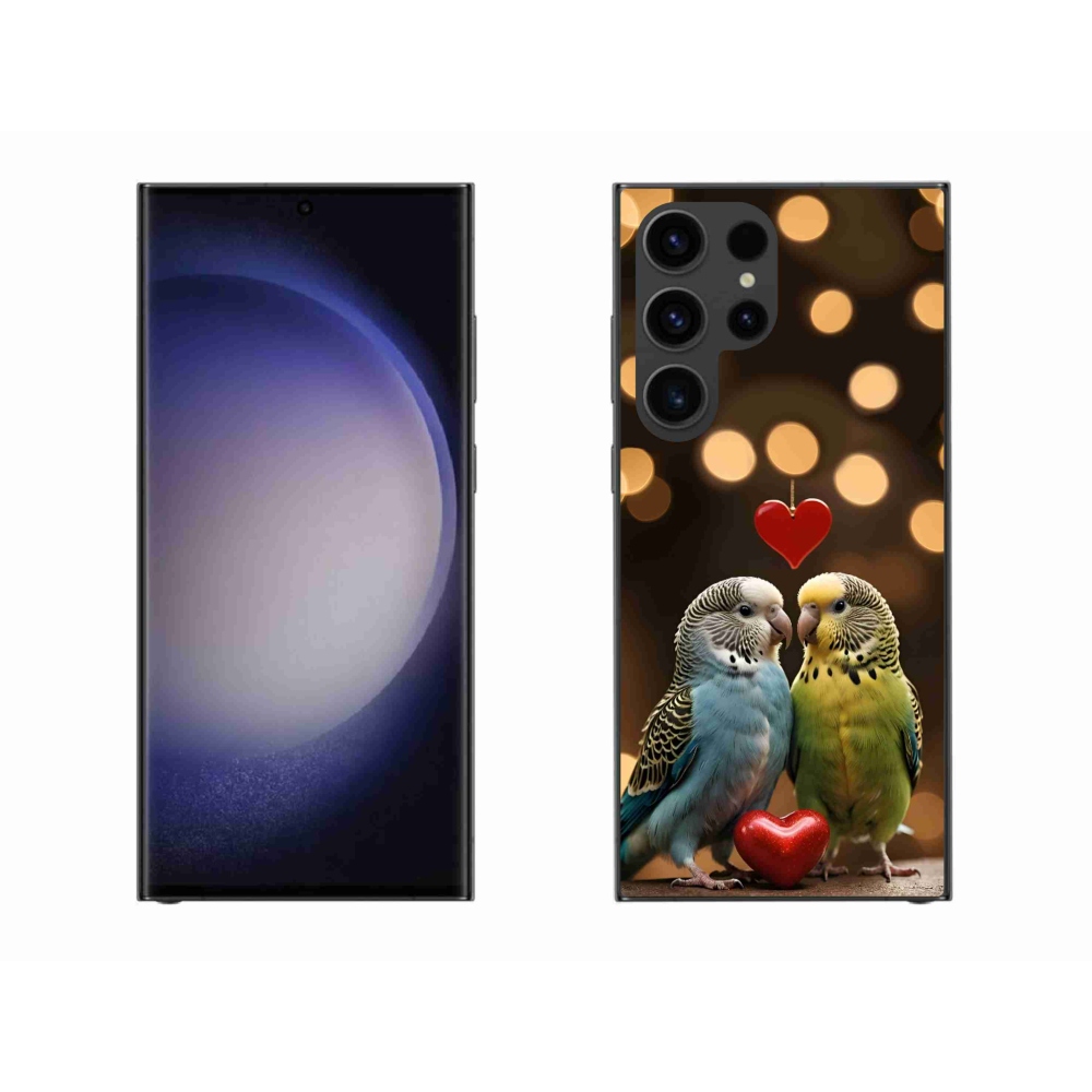 Gél borítás mmCase Samsung Galaxy S23 Ultra 5G - szerelmes papagájok