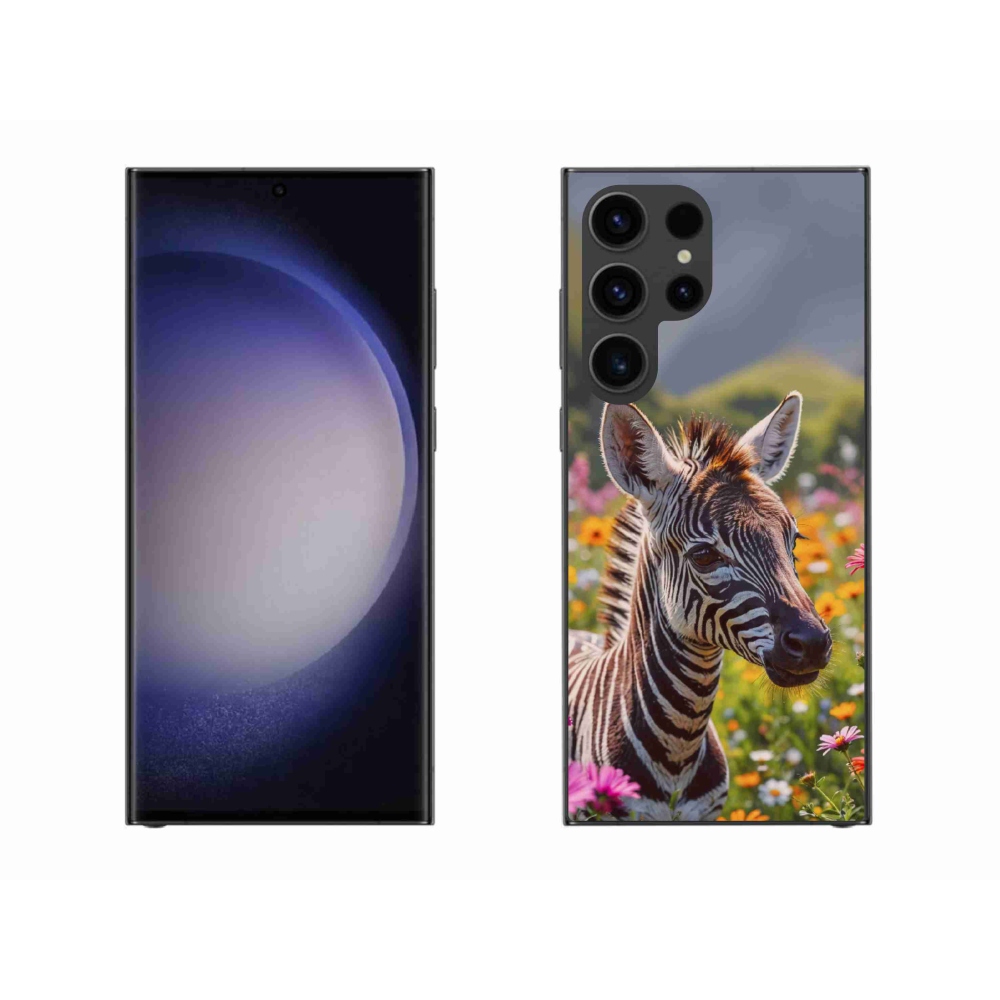 Zselés borítás mmCase Samsung Galaxy S23 Ultra 5G - zebra a réten