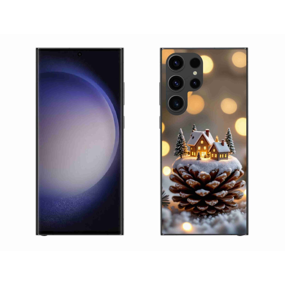 Gél borítás mmCase Samsung Galaxy S23 Ultra 5G - téli falu