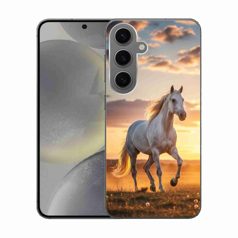 Gél borítás mmCase Samsung Galaxy S24 - futó fehér ló 2
