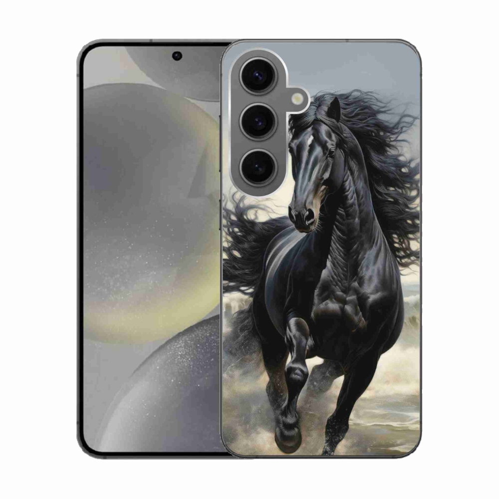 Gél borítás mmCase Samsung Galaxy S24 - futó fekete ló