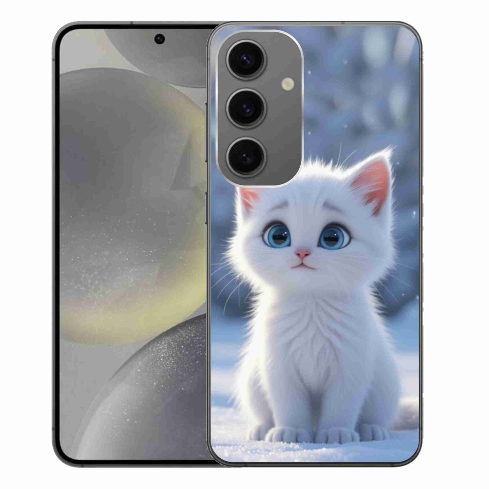 Gél védőhuzat mmCase Samsung Galaxy S24+ készülékhez - fehér cica 3