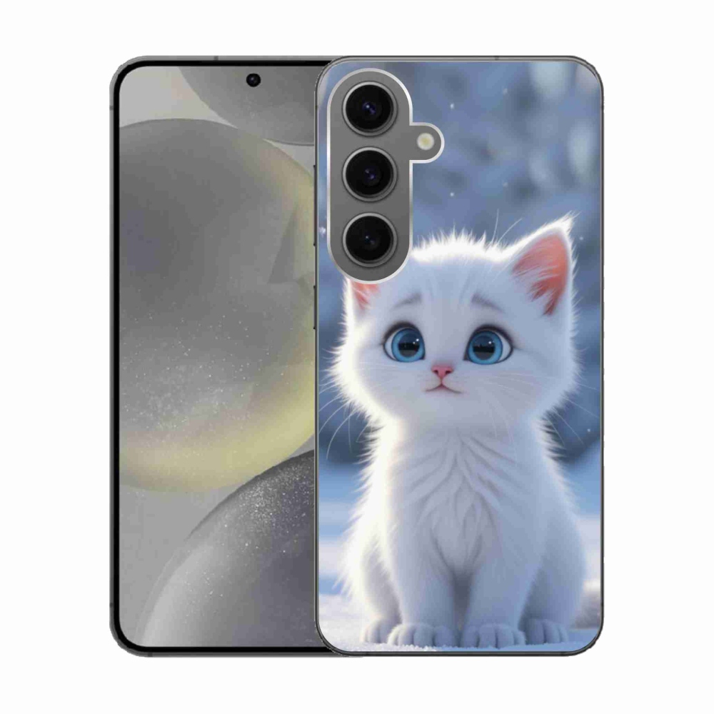 Gél védőhuzat mmCase Samsung Galaxy S24 készülékhez - fehér cica 3