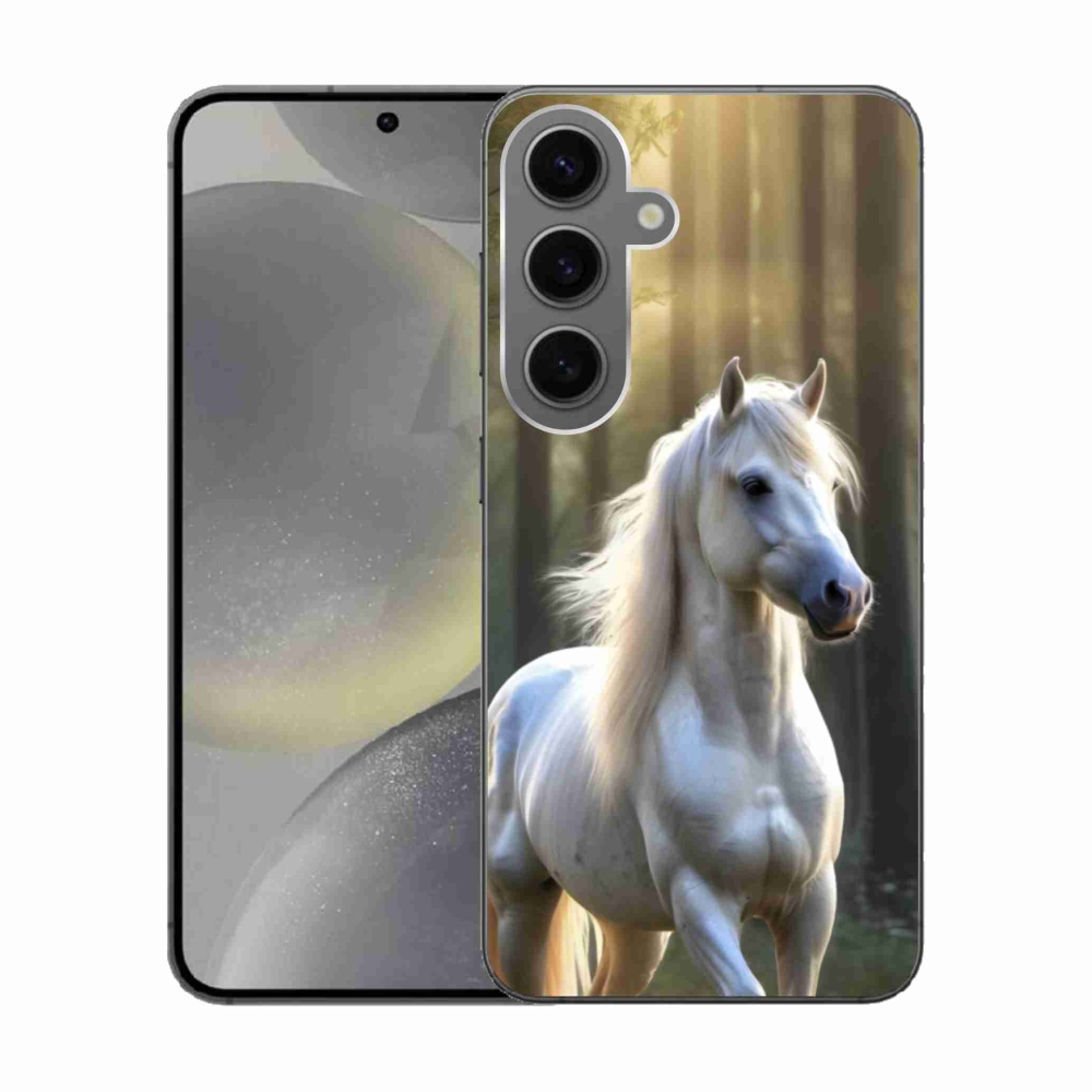 Zselés borítás mmCase Samsung Galaxy S24 - fehér ló 3
