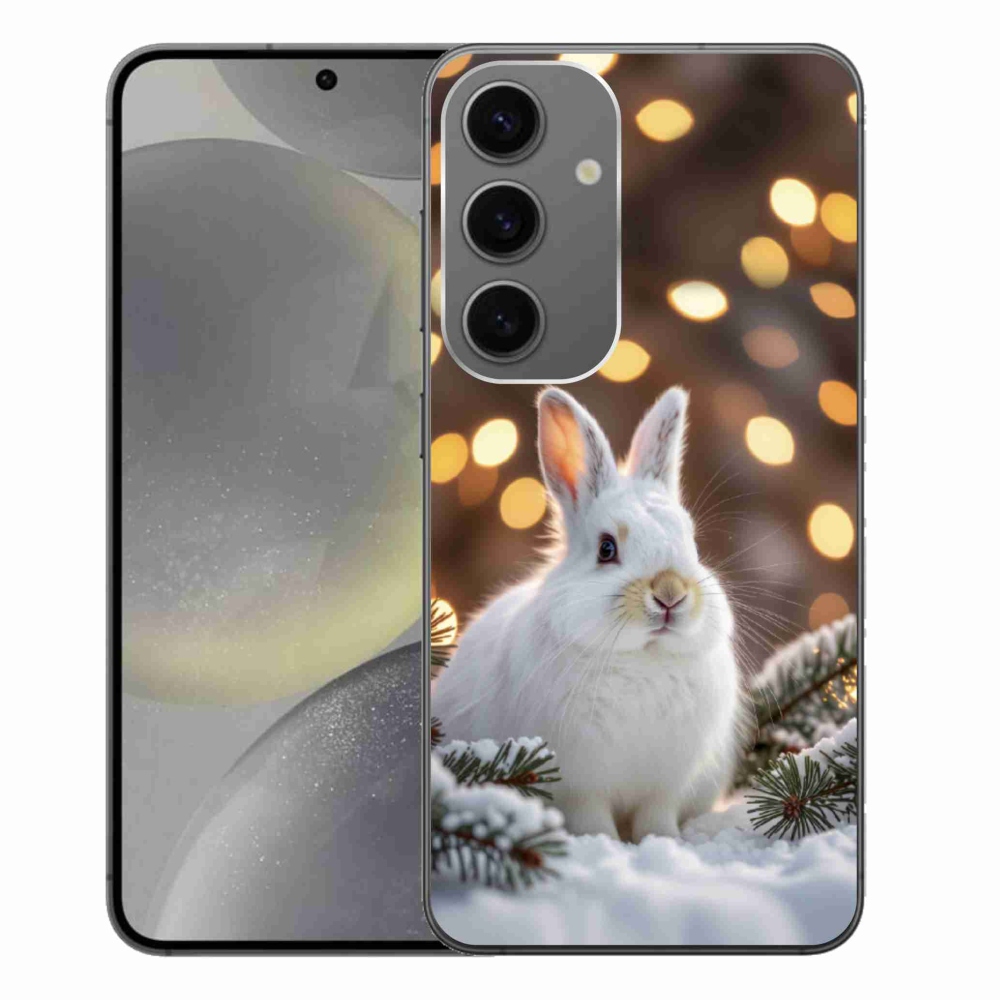 Zselés borítás mmCase Samsung Galaxy S24+ - fehér nyúlhoz
