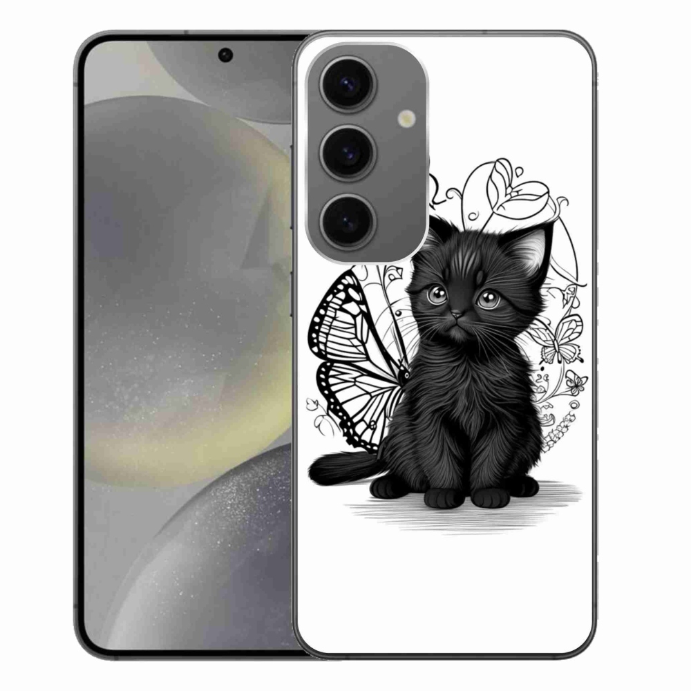 Gél védőhuzat mmCase Samsung Galaxy S24+ készülékhez - fekete cica