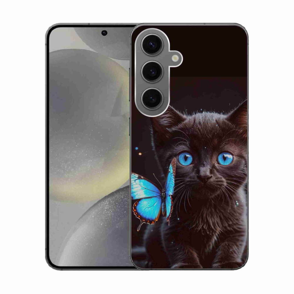 Gél védőhuzat mmCase Samsung Galaxy S24 készülékhez - fekete cica 3