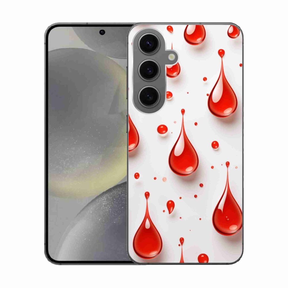 Zselés borítás mmCase Samsung Galaxy S24 készülékhez - piros cseppek
