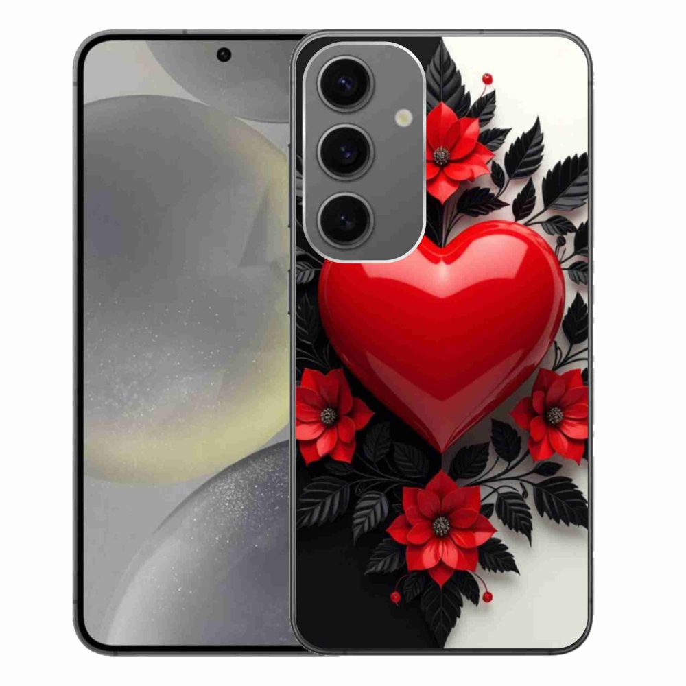 Gél védőhuzat mmCase Samsung Galaxy S24+ készülékhez - piros szív