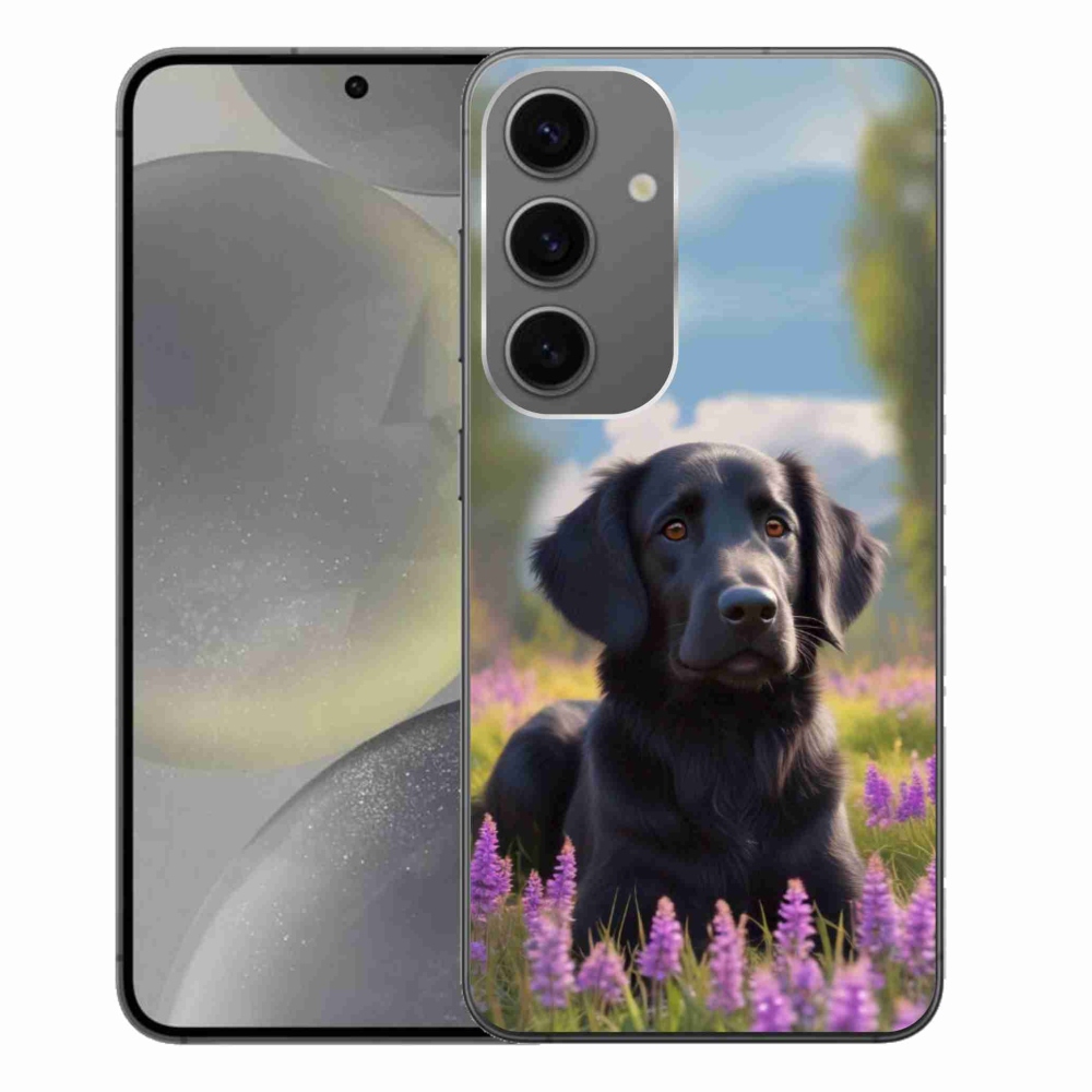 Zselés borítás mmCase Samsung Galaxy S24+ készülékhez - elegáns fekete retriever