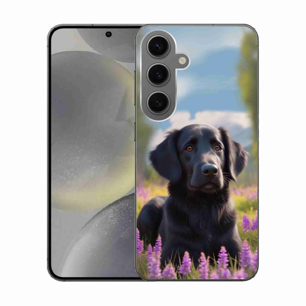 Zselés borítás mmCase Samsung Galaxy S24 készülékhez - elegáns fekete retriever