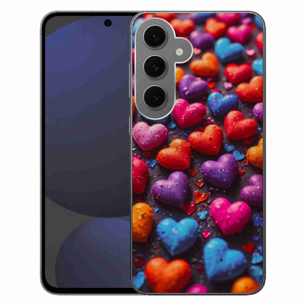 Zselés borítás mmCase Samsung Galaxy S24 FE készülékhez - színes szív