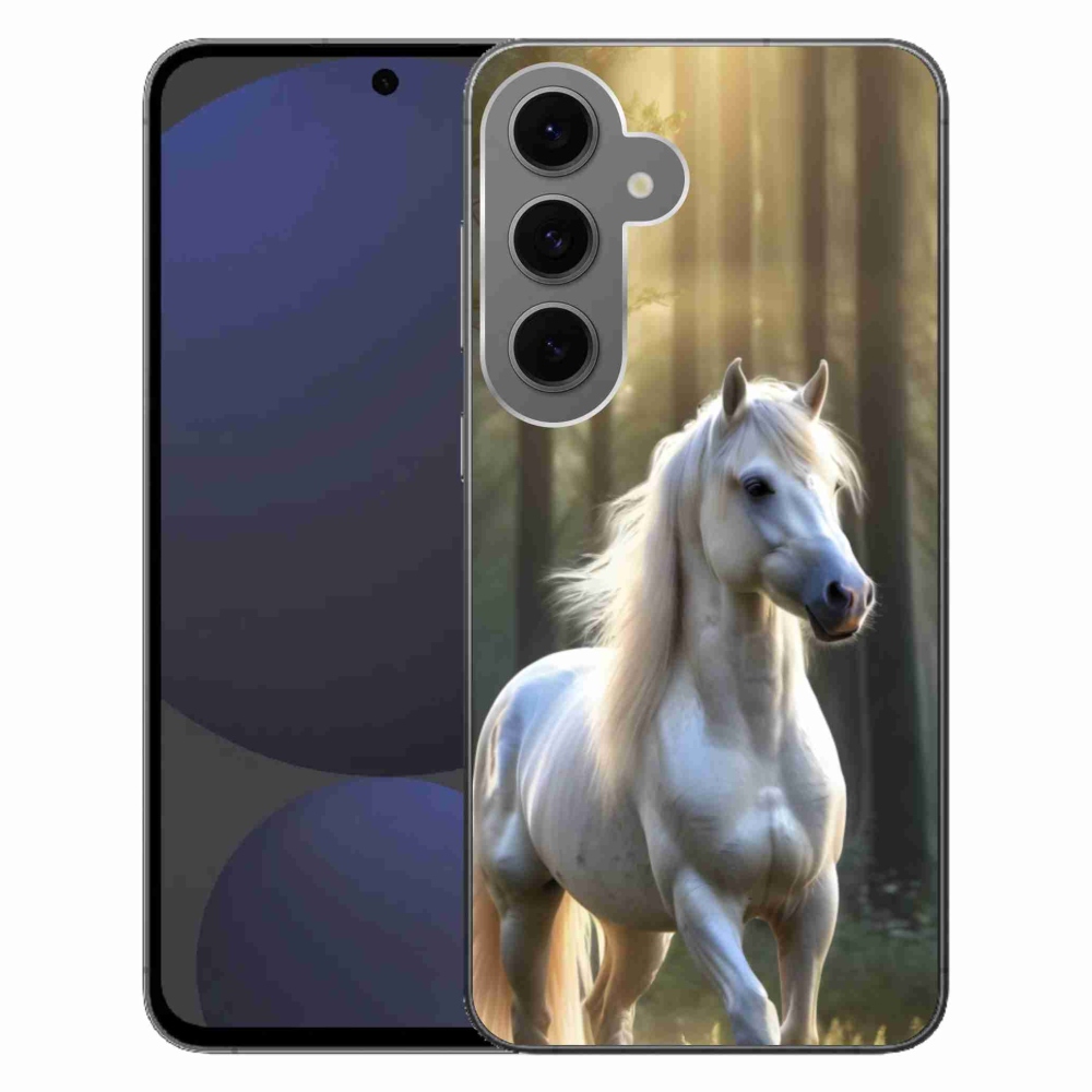 Zselés borítás mmCase Samsung Galaxy S24 FE - fehér ló 3