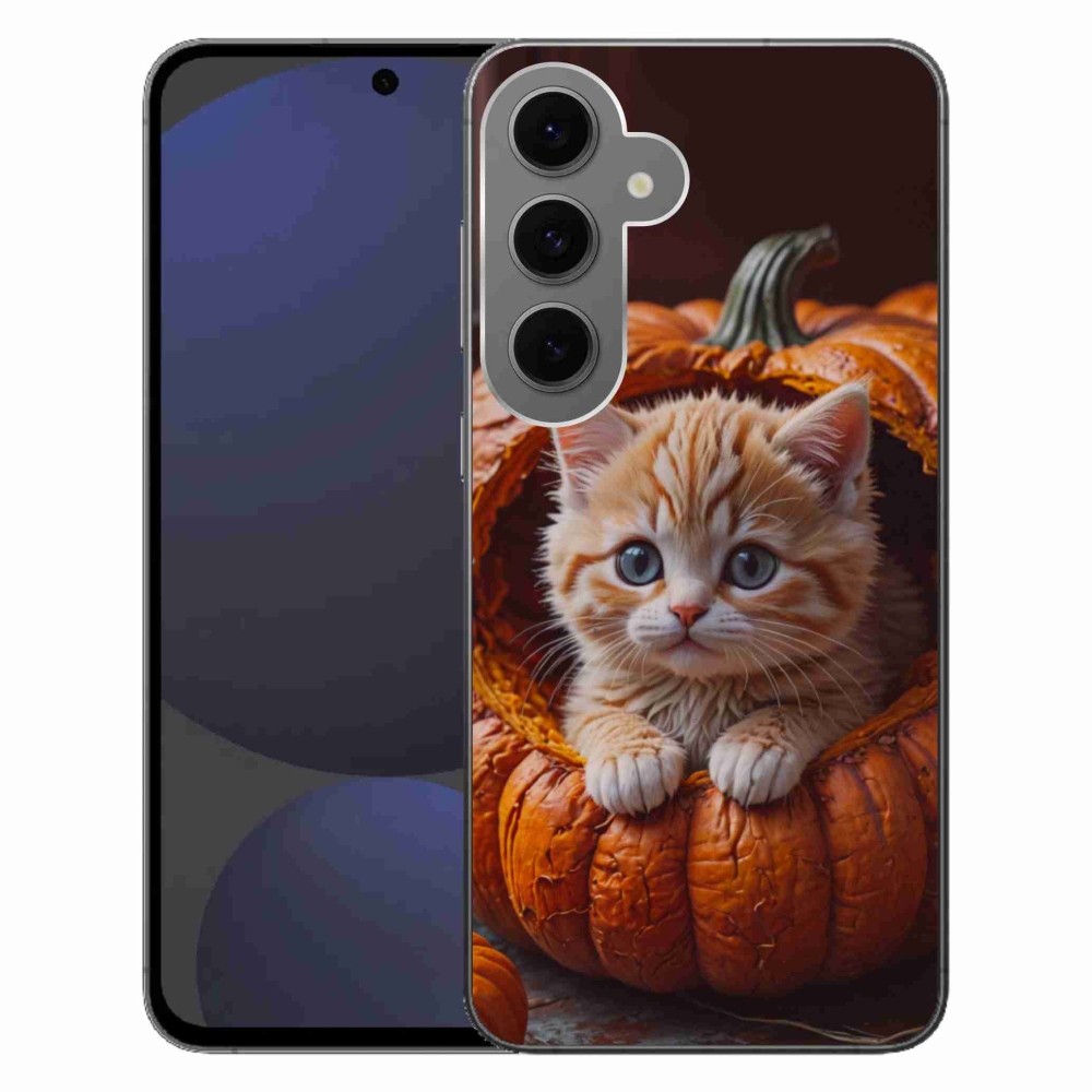 Gél borítás mmCase Samsung Galaxy S24 FE készülékhez - cica és tök 2