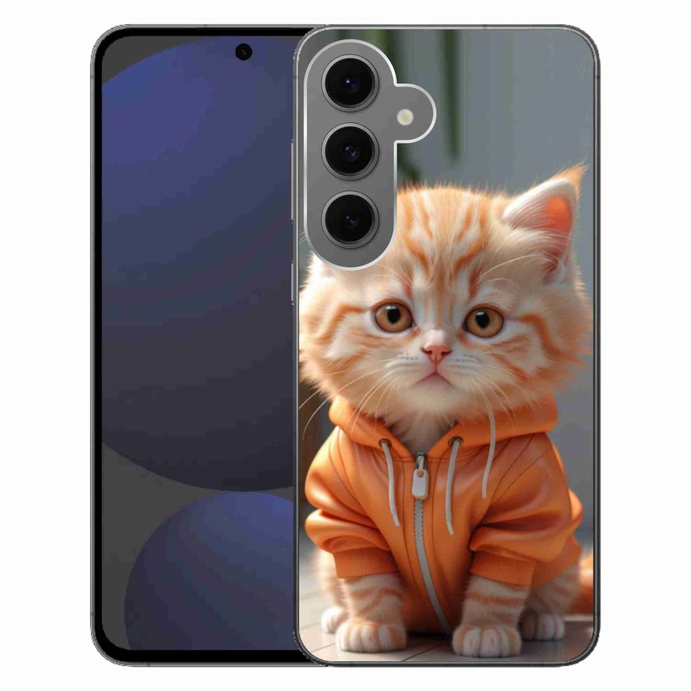 Zselés borítás mmCase Samsung Galaxy S24 FE készülékhez - cica melegítőben