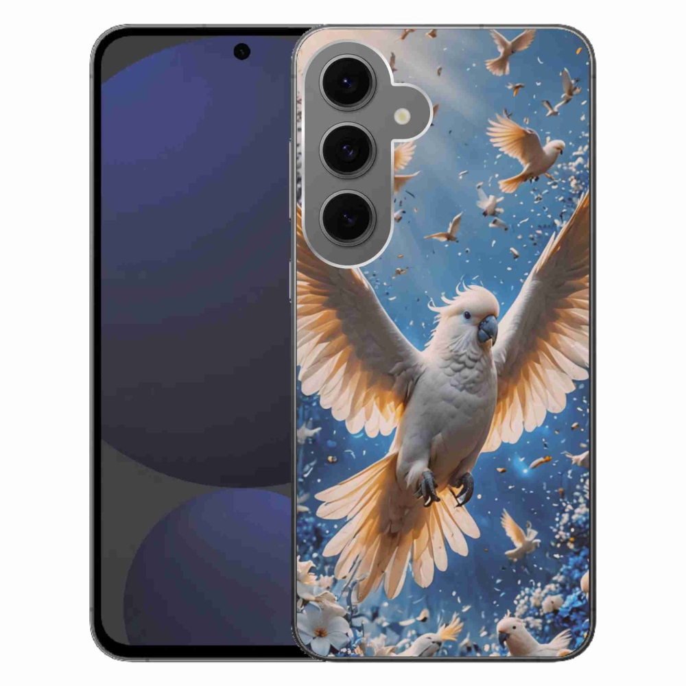 Gél borítás mmCase Samsung Galaxy S24 FE készülékhez - papagáj kakadu