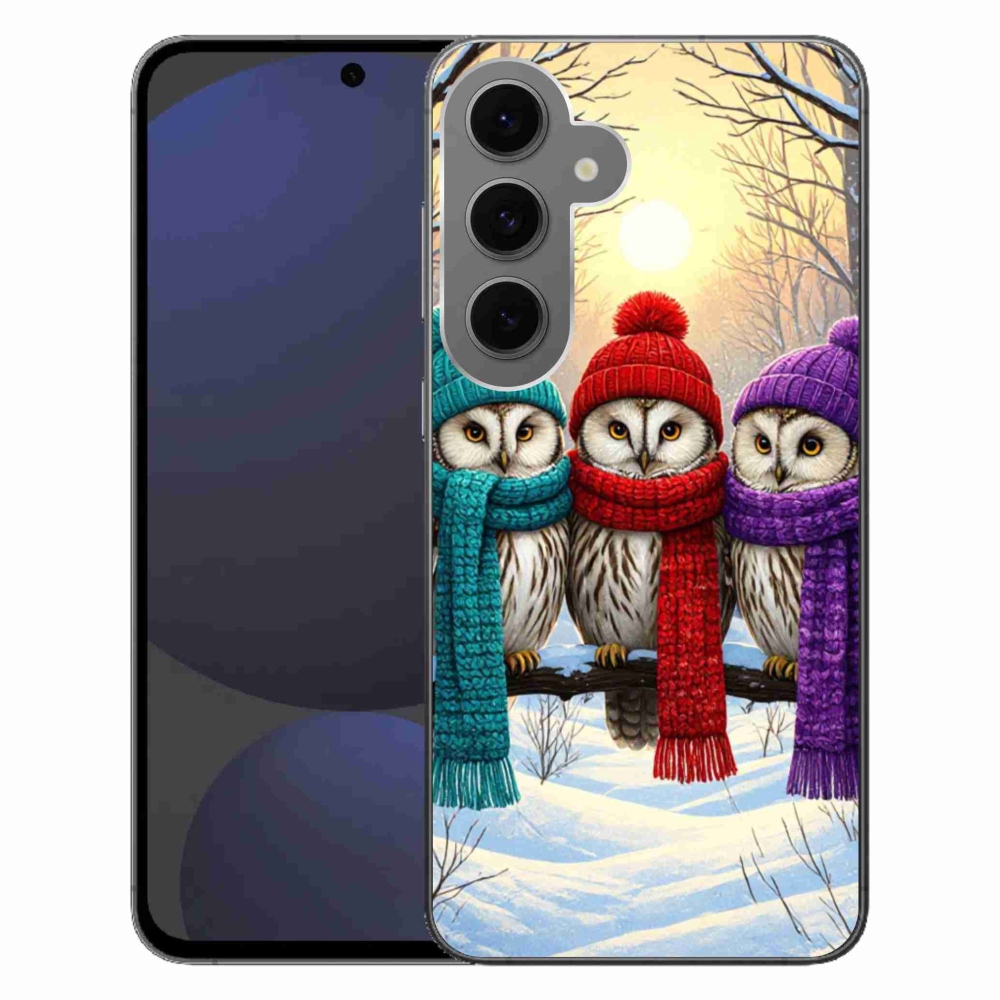 Zselés borítás mmCase Samsung Galaxy S24 FE készülékhez - bagoly barátok