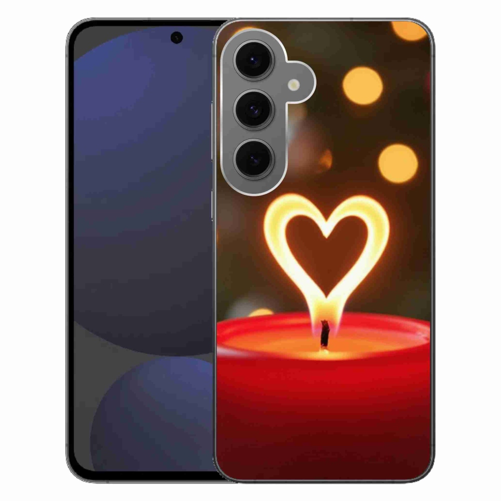 Zselés borítás mmCase Samsung Galaxy S24 FE - láng szíve