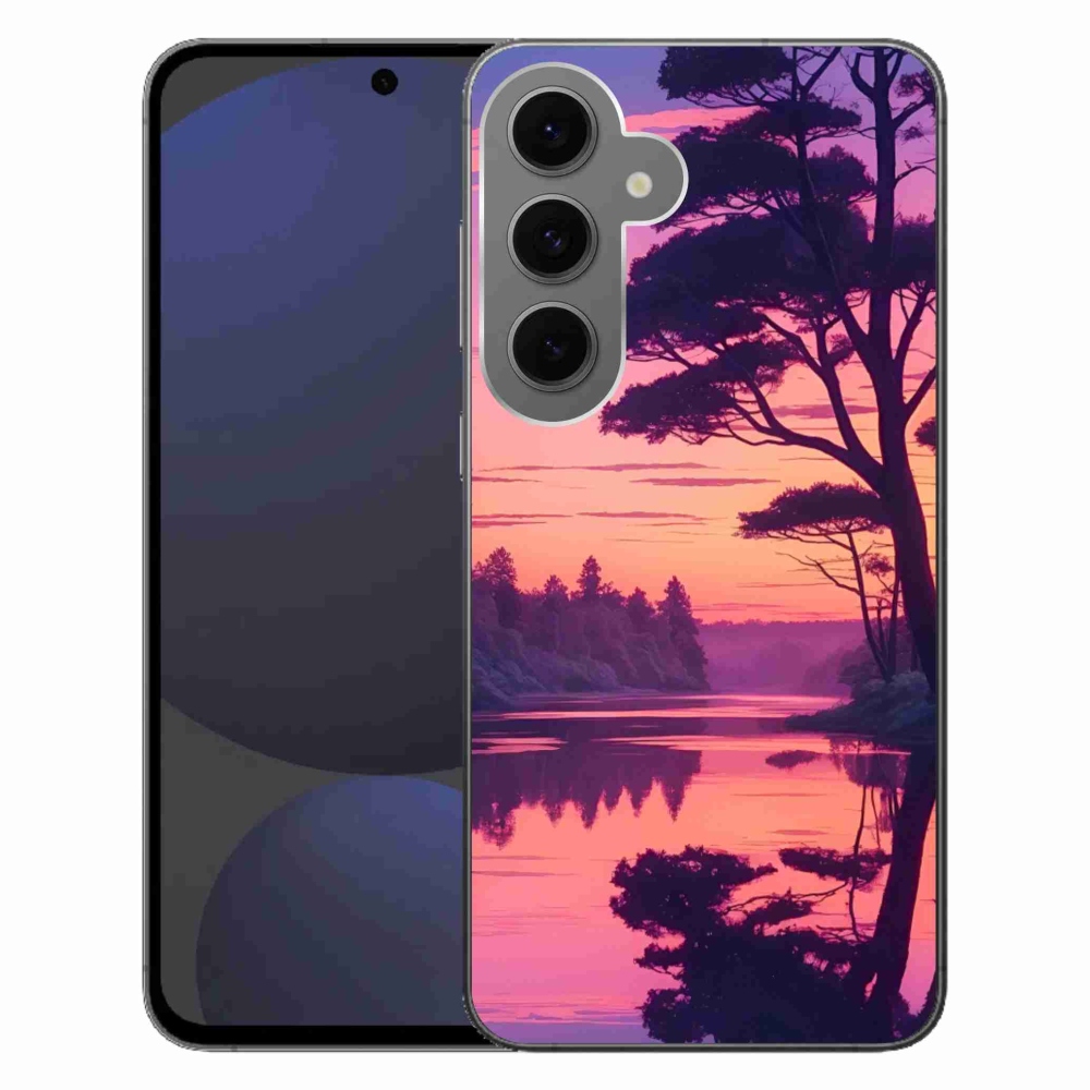 Zselés borítás mmCase Samsung Galaxy S24 FE - naplemente a tó felett