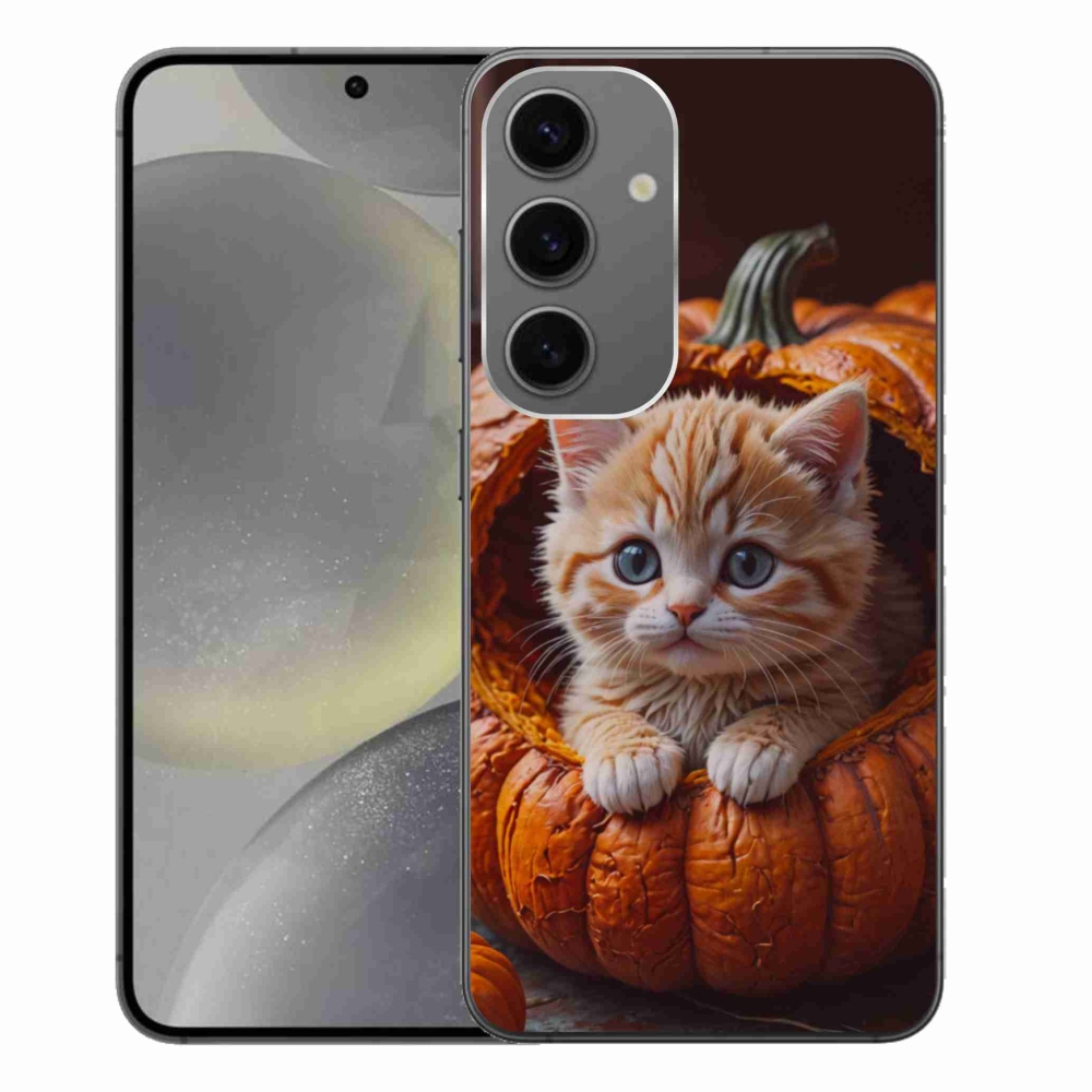 Gél borítás mmCase Samsung Galaxy S24+ készülékhez - cica és tök 2