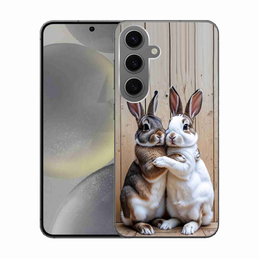 Zselés borítás mmCase Samsung Galaxy S24 készülékhez - nyúlpár