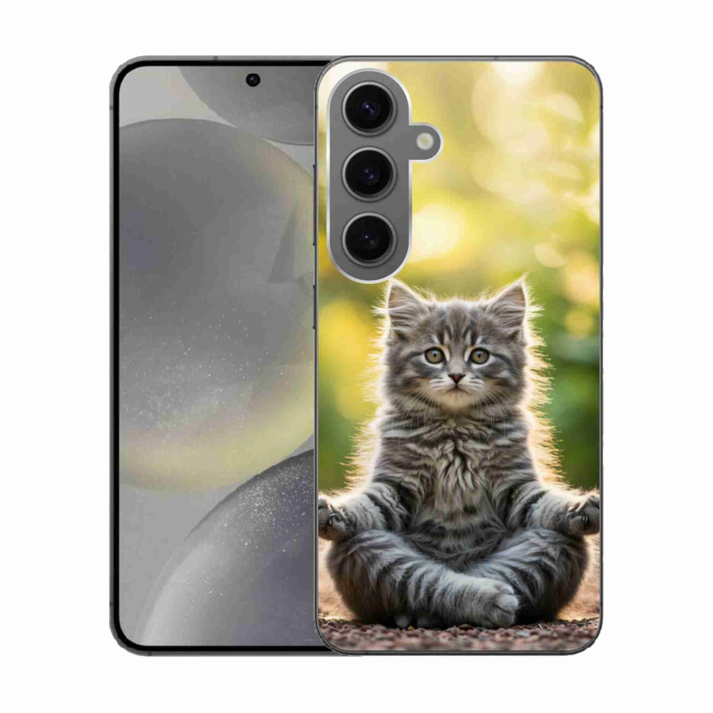 Gél borítás mmCase Samsung Galaxy S24 készülékhez - meditáló cica