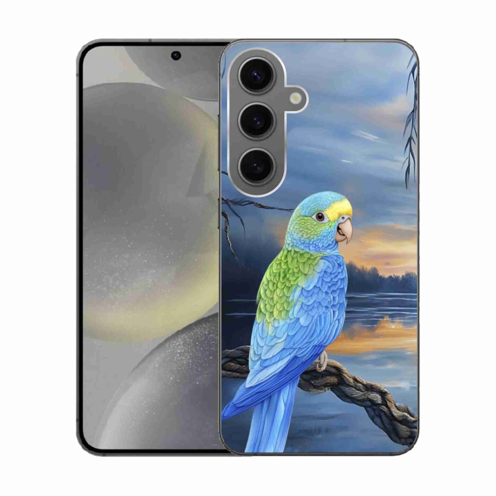 Zselés borítás mmCase Samsung Galaxy S24 készülékhez - kék papagáj