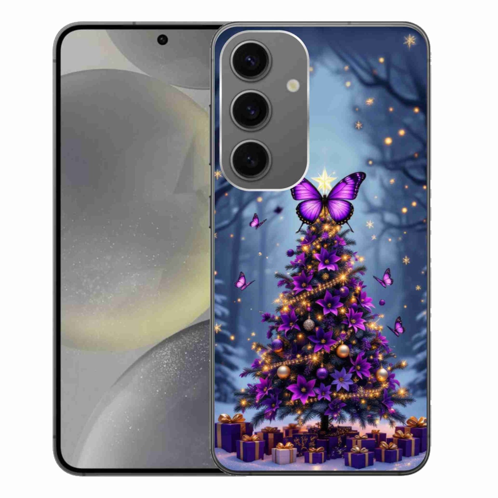 Gél borítás mmCase Samsung Galaxy S24+ - pillangó karácsonyfa