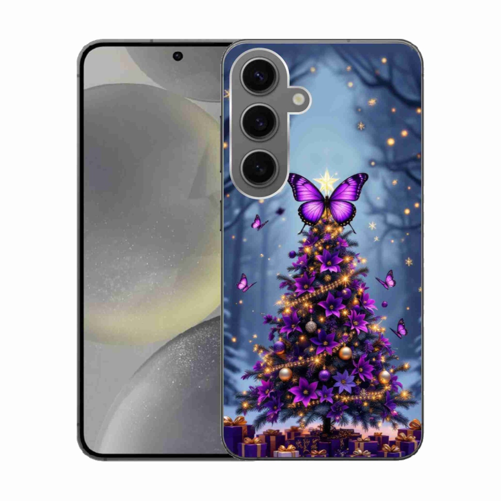 Gél borítás mmCase Samsung Galaxy S24 - pillangó karácsonyfa
