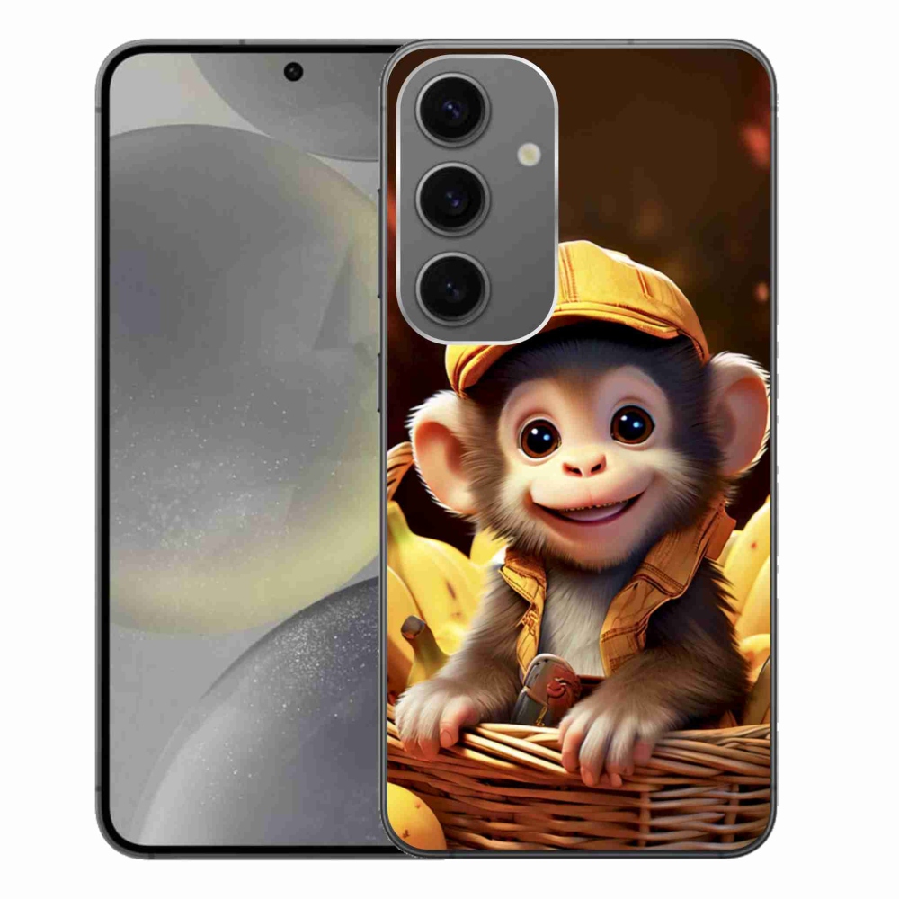 Zselés borítás mmCase Samsung Galaxy S24+ - majom a kosárban