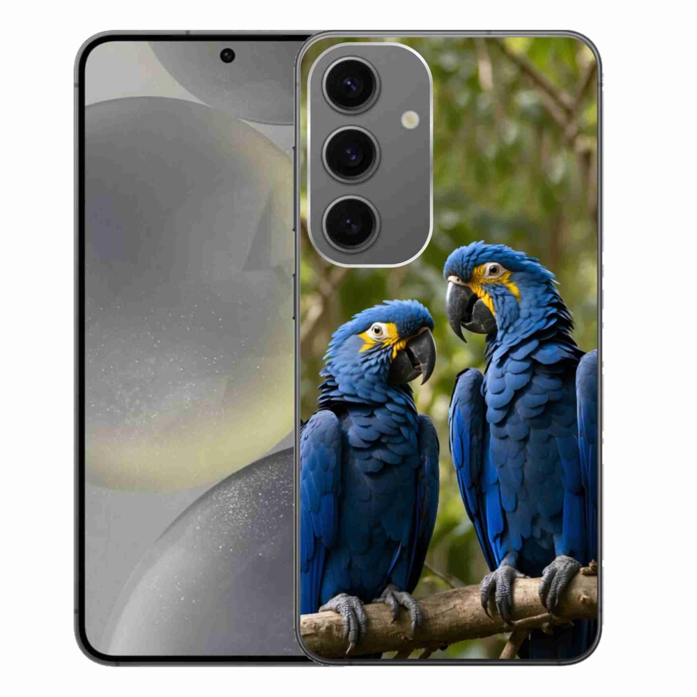 Zselés borítás mmCase Samsung Galaxy S24+ készülékhez - papagáj duó
