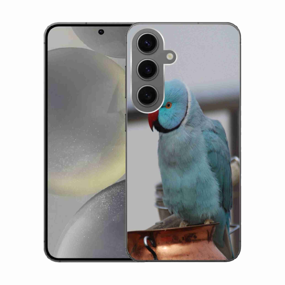 Zselés borítás mmCase Samsung Galaxy S24 készülékhez - papagáj alexander kék