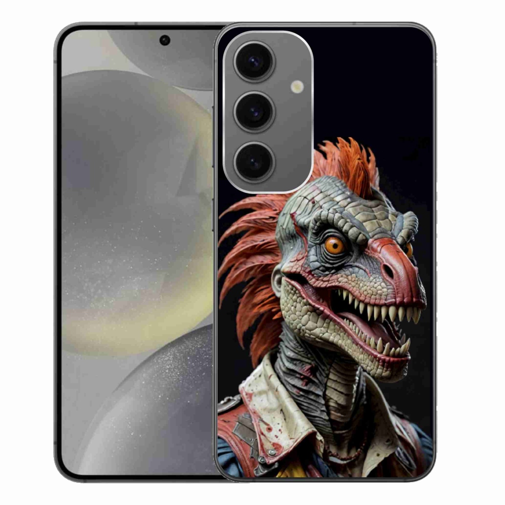 Zselés borítás mmCase Samsung Galaxy S24+ készülékhez - punk dinoszaurusz