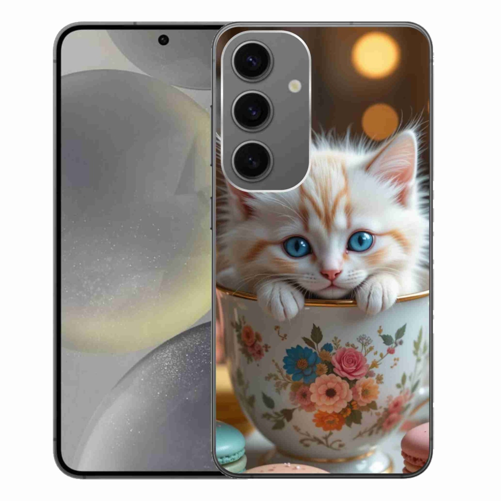 Gél borítás mmCase Samsung Galaxy S24+ készülékhez - aranyos cica 6