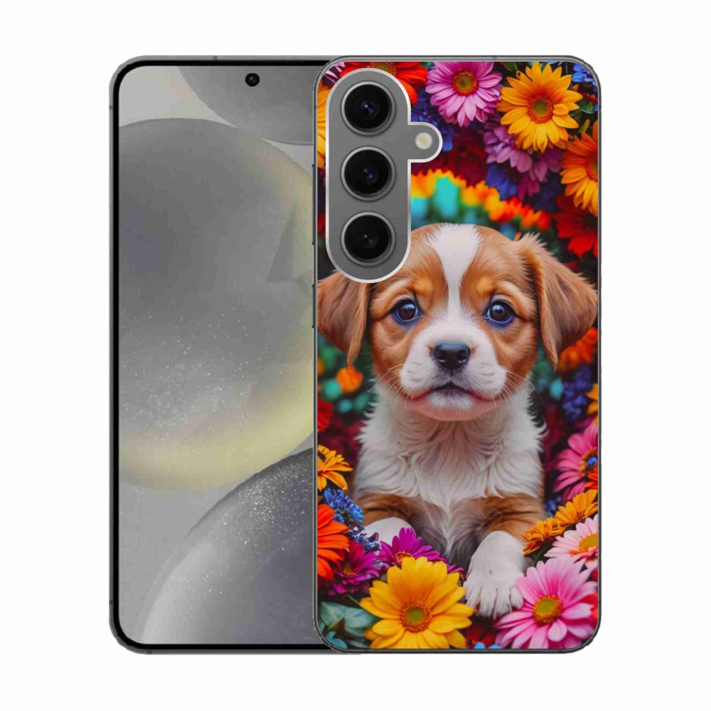Gél borítás mmCase Samsung Galaxy S24 készülékhez - aranyos kiskutya