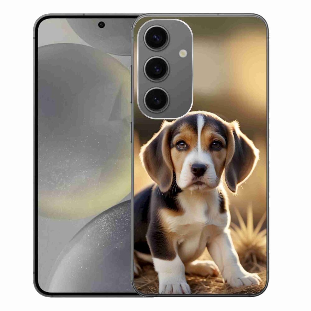 Gél borítás mmCase Samsung Galaxy S24+ készülékhez - aranyos beagle