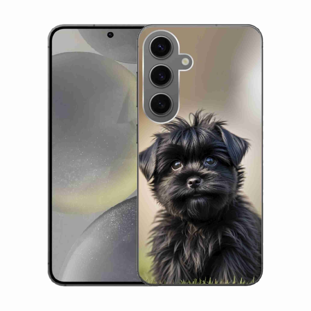 Gél borítás mmCase Samsung Galaxy S24 készülékhez - aranyos fekete kutya