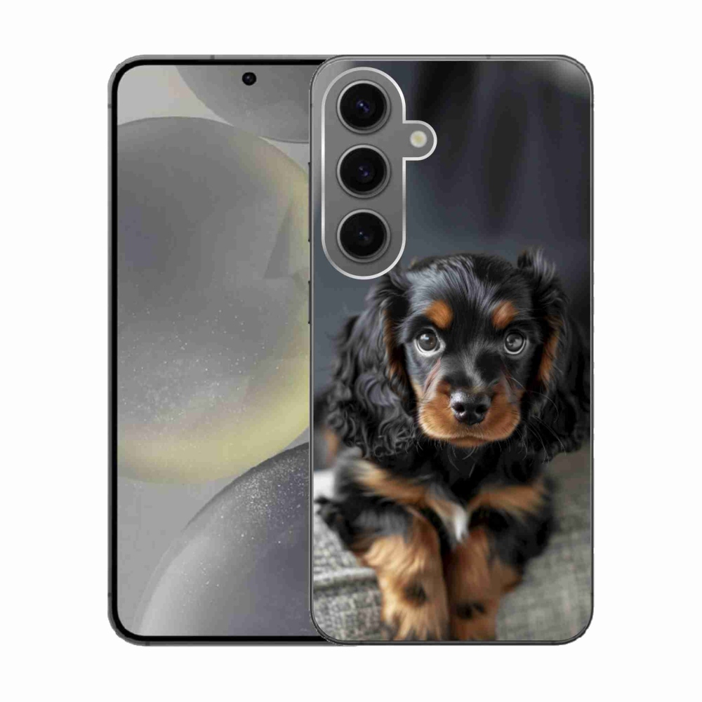 Gél borítás mmCase Samsung Galaxy S24 készülékhez - aranyos hosszúszőrű tacskó