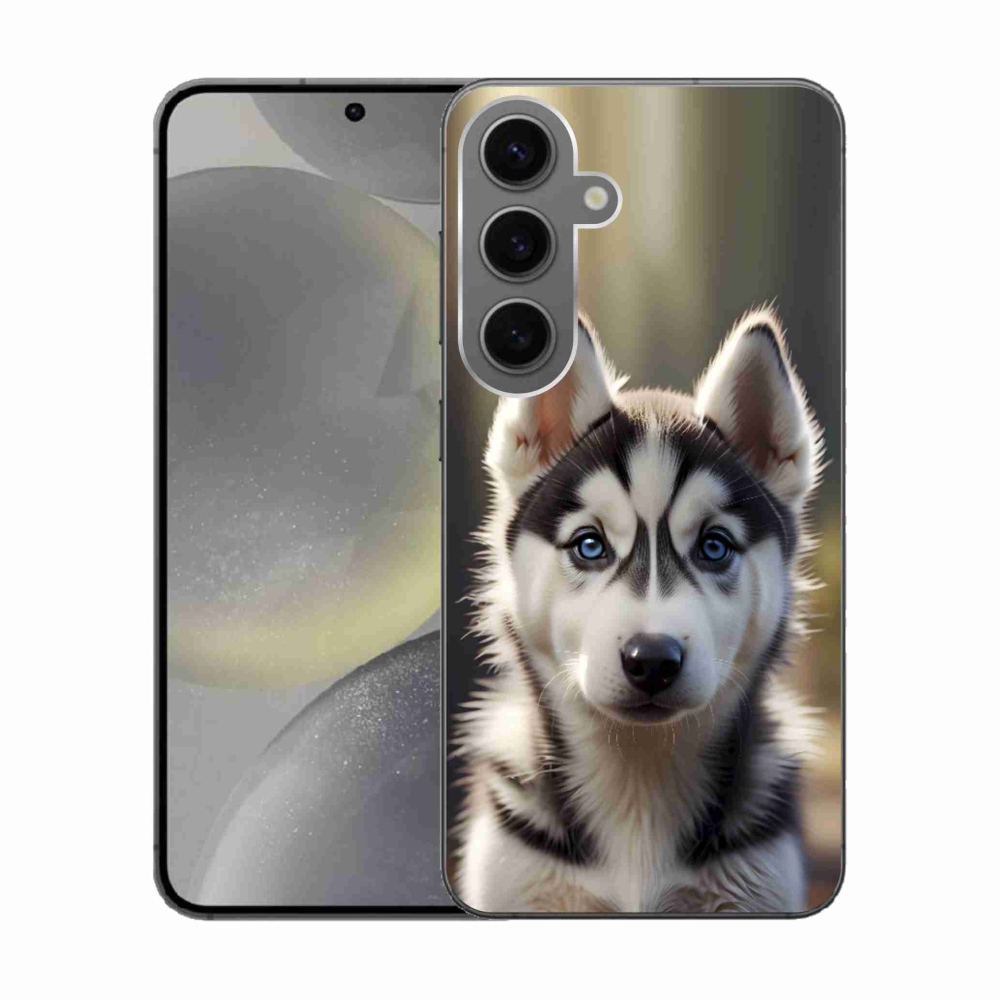 Gél borító mmCase Samsung Galaxy S24 készülékhez - aranyos szibériai husky