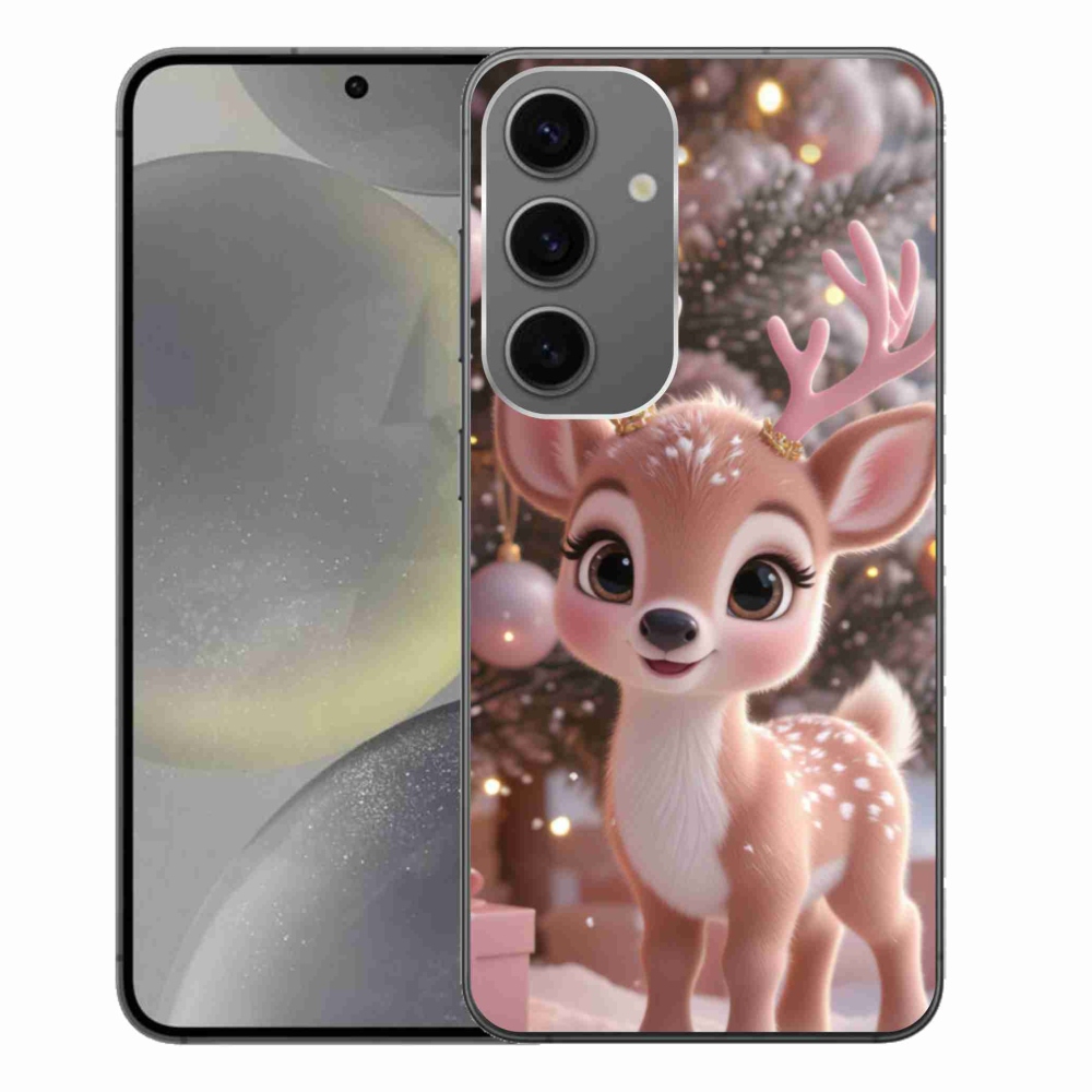 Zselés borítás mmCase Samsung Galaxy S24+ - aranyos rénszarvashoz