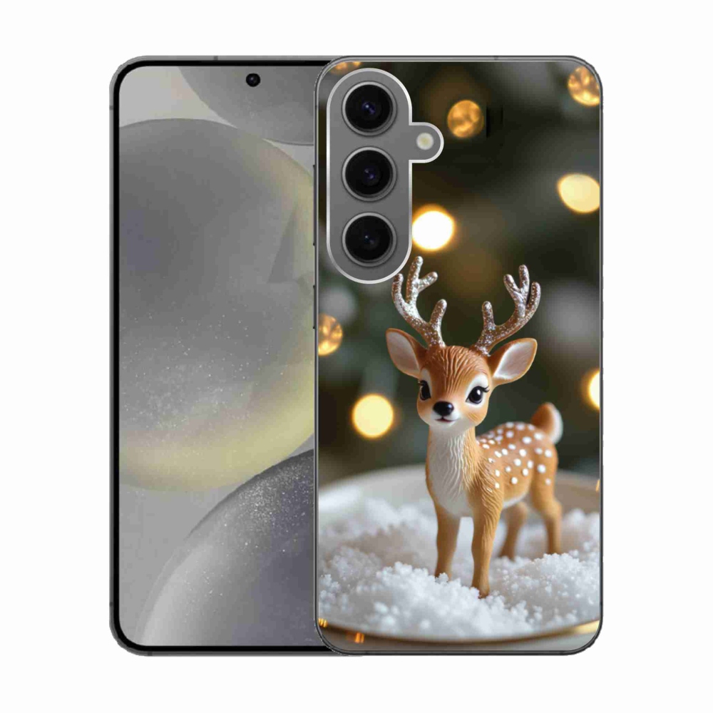 Gél borítás mmCase Samsung Galaxy S24 készülékhez - aranyos karácsonyi szarvasok