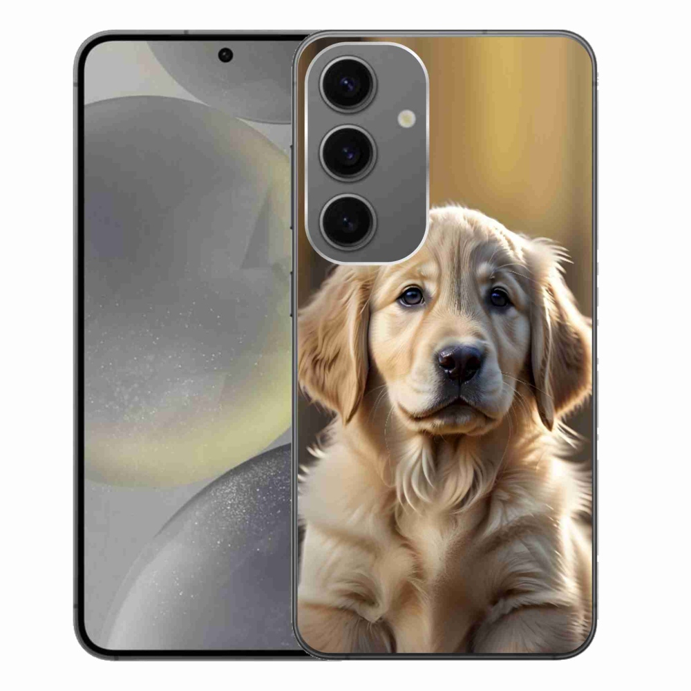Gél borítás mmCase Samsung Galaxy S24+ készülékhez - aranyos arany retriever