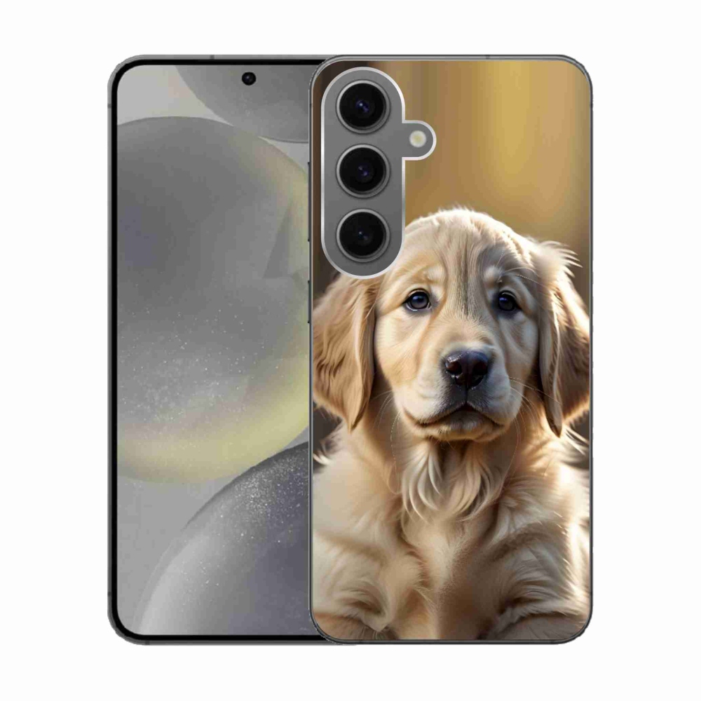 Gél borítás mmCase Samsung Galaxy S24 készülékhez - aranyos arany retriever