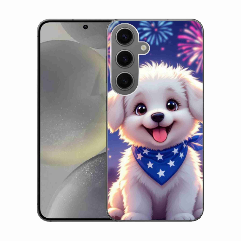 Gél borítás mmCase Samsung Galaxy S24 készülékhez - ünnepi kiskutya